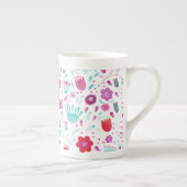 Tasse En Porcelaine Aquarelle florale moderne (Droite)