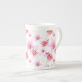 Tasse En Porcelaine Aquarelle Orchidées Design 15 (Devant droit)