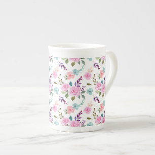 Tasse En Porcelaine Aquarelle rose