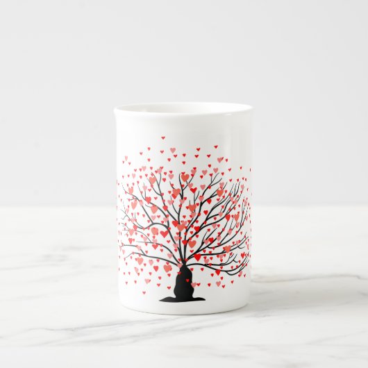 Tasse En Porcelaine Arbre cardiaque  (Devant)