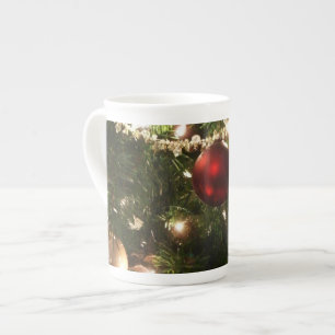 Tasse En Porcelaine Arbre de Noël I Vacances Plutôt vert et rouge