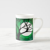 Tasse En Porcelaine Arbre et lune - vert (Droite)