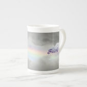Tasse En Porcelaine Arc en ciel dans les nuages orageux Belle photogra (Devant droit)