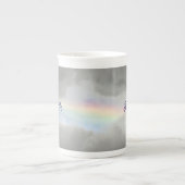 Tasse En Porcelaine Arc en ciel dans les nuages orageux Belle photogra (Devant)