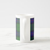 Tasse En Porcelaine Armstrong tartan bleu et vert plaid (Dos)