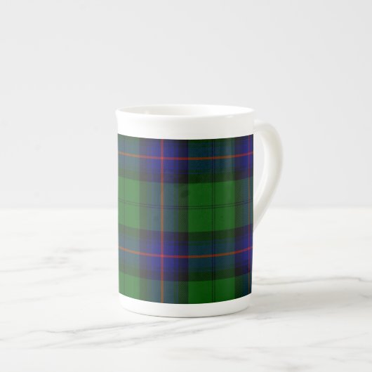 Tasse En Porcelaine Armstrong tartan bleu et vert plaid (Devant droit)