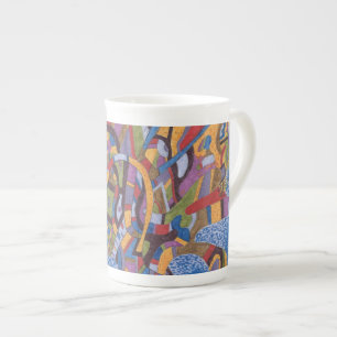 Tasse En Porcelaine Art Abstrait "Space Octopus"