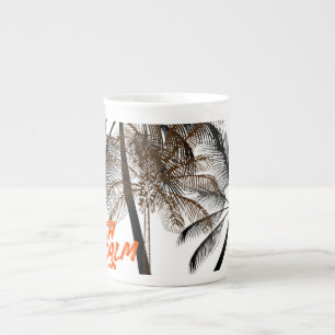 Tasse En Porcelaine Art de motivation avec palmier – Entièrement perso