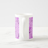 Tasse En Porcelaine Art Nouveau Tulip Damask, Violet et Orchidée (Dos)