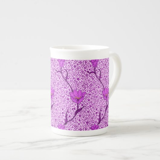 Tasse En Porcelaine Art Nouveau Tulip Damask, Violet et Orchidée (Devant droit)
