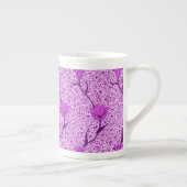 Tasse En Porcelaine Art Nouveau Tulip Damask, Violet et Orchidée (Droite)