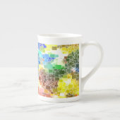 Tasse En Porcelaine Artwork de blocs flottants festifs (Droite)