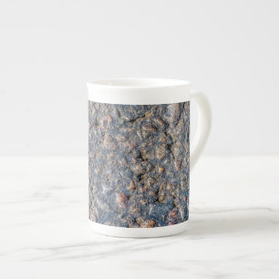 Tasse En Porcelaine Asphalte et texture de galets