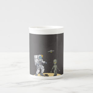 Tasse En Porcelaine Astronaute et alien