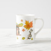 Tasse En Porcelaine Automne Automne Cute Animaux Clipart (Droite)