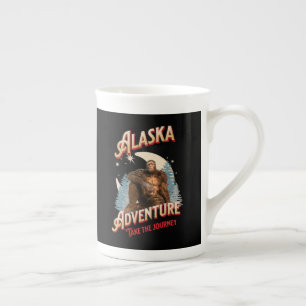 Tasse En Porcelaine Aventure Bigfoot en Alaska Art Rétro de la Nature