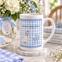 Baignée de bébé Oie Aquarelle Bleue Personnalisée