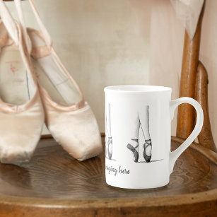 Tasse En Porcelaine Ballerina Feet in Dance Chaussures — Votre Slogan 