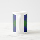 Tasse En Porcelaine Barclay tartan bleu vert plaid (Dos)