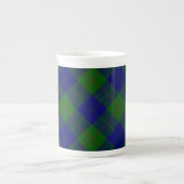 Tasse En Porcelaine Barclay tartan bleu vert plaid (Devant)