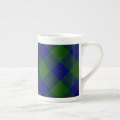 Tasse En Porcelaine Barclay tartan bleu vert plaid (Droite)