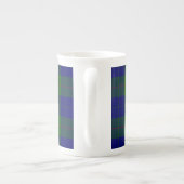 Tasse En Porcelaine Barclay tartan bleu vert plaid (Dos)