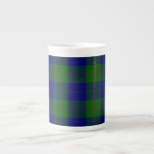 Tasse En Porcelaine Barclay tartan bleu vert plaid (Devant)