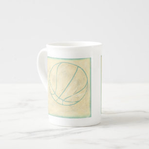 Tasse En Porcelaine Basket-ball bleu par Chariklia Zarris