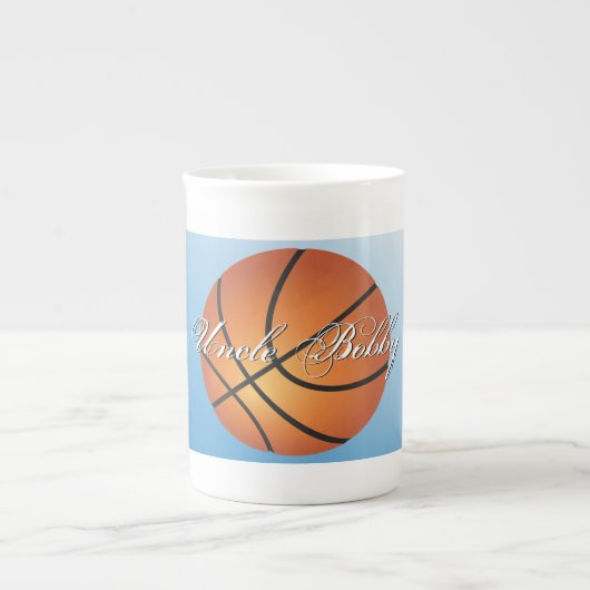 Tasse En Porcelaine Basket-ball Image 🏀 Monogramme Budget spécial (Devant)