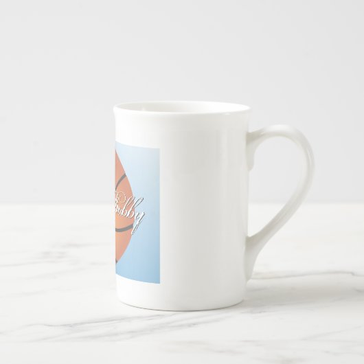 Tasse En Porcelaine Basket-ball Image 🏀 Monogramme Budget spécial (Droite)