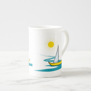 Tasse En Porcelaine Bateau à voilier simple