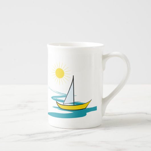 Tasse En Porcelaine Bateau à voilier simple (Droite)