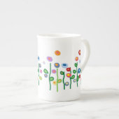 Tasse En Porcelaine Beau bijou fleurs d'art lumineux (Devant droit)