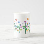 Tasse En Porcelaine Beau bijou fleurs d'art lumineux (Devant)