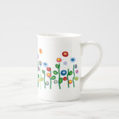 Tasse En Porcelaine Beau bijou fleurs d'art lumineux (Droite)