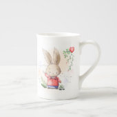 Tasse En Porcelaine Beau lapin et Coeurs (Droite)