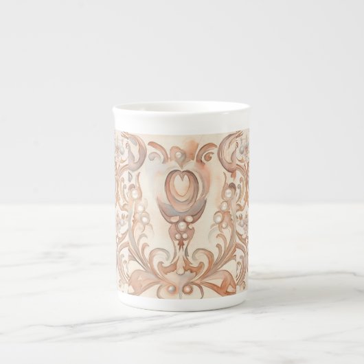 Tasse En Porcelaine Beau or Rose Mozaik Art (Devant)
