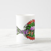 Tasse En Porcelaine Beaux oiseaux tropicaux en amour (Devant)