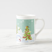 Tasse En Porcelaine Bébés de l'ours polaire Whimsey Penguin hiver en n (Droite)