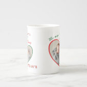 Tasse En Porcelaine Bébés jumeaux Merrier 1er Noël Grand-parent Cadeau (Devant)