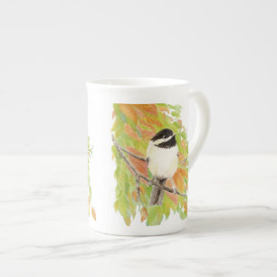 Tasse En Porcelaine Bécasseau d'automne, Nature des oiseaux, Faune, Aq