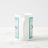 Tasse En Porcelaine Belle écriture de pingouin 1 Jean 4:16 (Dos)