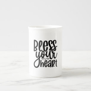 Tasse En Porcelaine Bénissez votre coeur