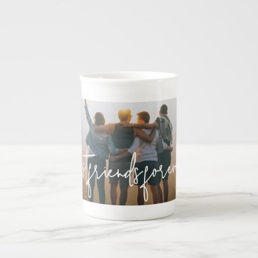 Tasse En Porcelaine Best Friends Forever Photo Script moderne (Devant)