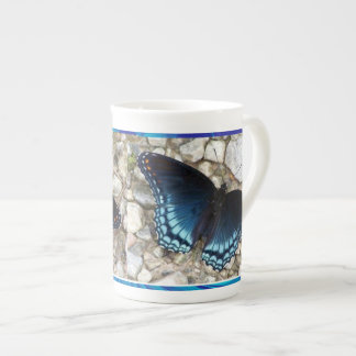 Tasse En Porcelaine Beurre à papillon bleu