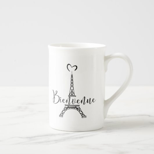 Tasse En Porcelaine "Bienvenue" (Droite)