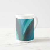 Tasse En Porcelaine Big Blue Leaf I (Devant droit)