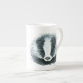 Tasse En Porcelaine Blaireau (Devant droit)