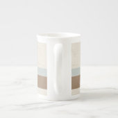 Tasse En Porcelaine Bleu Beige Brown Pois doux Arrière - plan rétro (Dos)