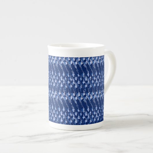 Tasse En Porcelaine Bleu et blanc au bord de la mer (Devant droit)